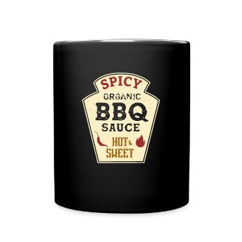 BBQ Hot & Sweet Grill Sauce - Tasse einfarbig - Schwarz - Vorne