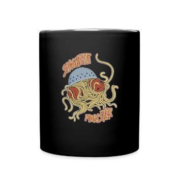 Spaghetti Monster - Lustig - Tasse einfarbig - Schwarz - Vorne