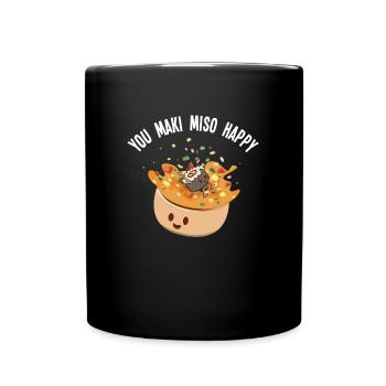 You make me happy - Miso Suppe - Tasse einfarbig - Schwarz - Vorne