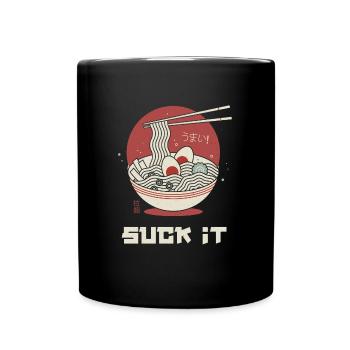 China Nudeln Suck it - Lustiges - Tasse einfarbig - Schwarz - Vorne