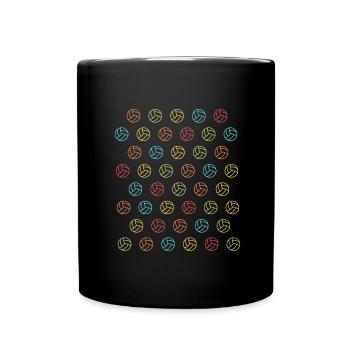 Volleyball Pop-Art Design - Tasse einfarbig - Schwarz - Vorne