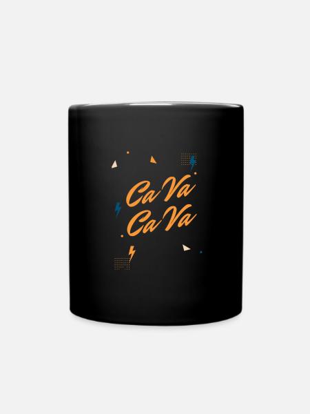 CA VA Design dans le style Pop Art - Mug uni - noir