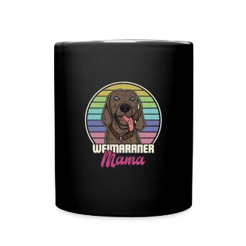 Hundehalter Weimaraner Welpe Hunde Spruch - Tasse einfarbig - Schwarz - Vorne