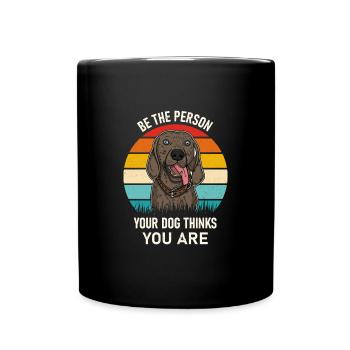 Weimaraner Welpe Hundehalter Hundefreund - Tasse einfarbig - Schwarz - Vorne