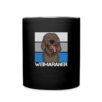 Weimaraner Hundebesitzer Hunde Welpe Züchter - Tasse einfarbig - Schwarz - Vorne
