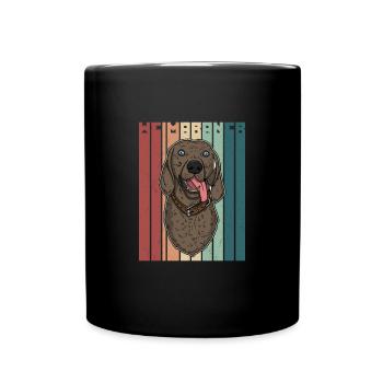 Weimaraner Hundepfote Welpe Hundebesitzer Spruch - Tasse einfarbig - Schwarz - Vorne