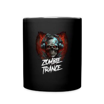 Zombie skull techno Disc Jockey - Tasse einfarbig - Schwarz - Vorne