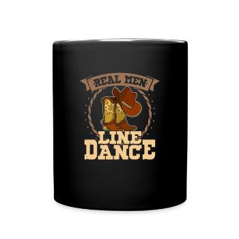 Tänzerin Spruch Country Stiefel Linedance - Tasse einfarbig - Schwarz - Vorne