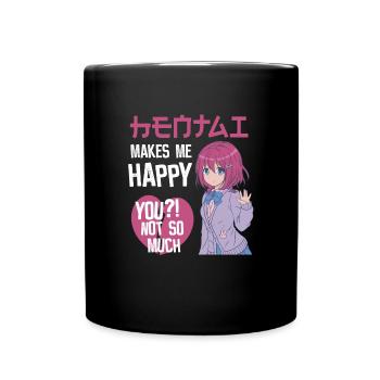 Hentai makes happy - Anime Manga - Tasse einfarbig - Schwarz - Vorne