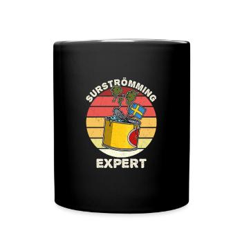 Sürströmming Fisch Gammelfisch Dose Spruch - Tasse einfarbig - Schwarz - Vorne