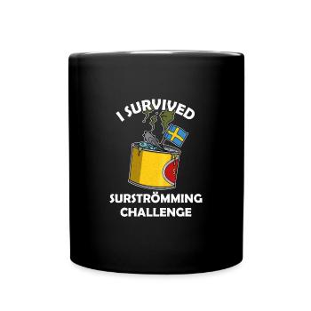 Stinkefisch Surströmming Spruch Geschenk - Tasse einfarbig - Schwarz - Vorne