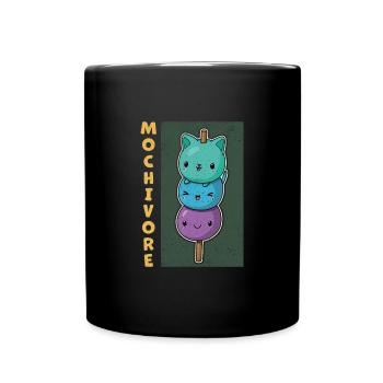 Asiatische Küche Mochi Reis Eis Dessert - Tasse einfarbig - Schwarz - Vorne
