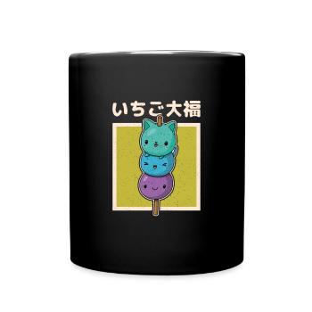 Dessert Reis Eis Mochi Mochigome Japan Spruch - Tasse einfarbig - Schwarz - Vorne