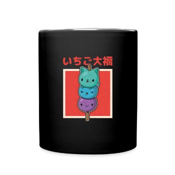 Dessert Reis Eis Mochi Mochigome Japan Spruch - Tasse einfarbig - Schwarz - Vorne