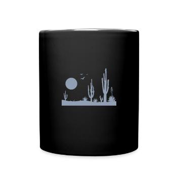 Wüste Wüstenlandschaft - Tasse einfarbig - Schwarz - Vorne