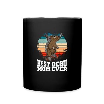 Degu Nagetier Haustier Spruch Geschenk Maus - Tasse einfarbig - Schwarz - Vorne