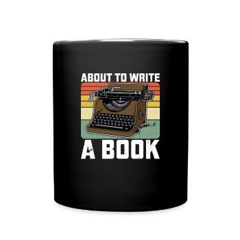 Typewriter Schreibmaschine Literatur Bücher - Tasse einfarbig - Schwarz - Vorne