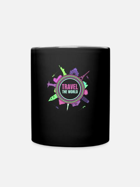 Travel the World - Reiselust - Tasse einfarbig - Schwarz