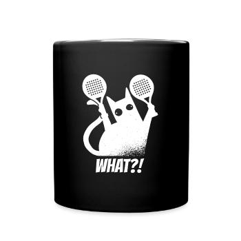 padel cat padel tennis funny padel player - Full Colour Mug - black - Front