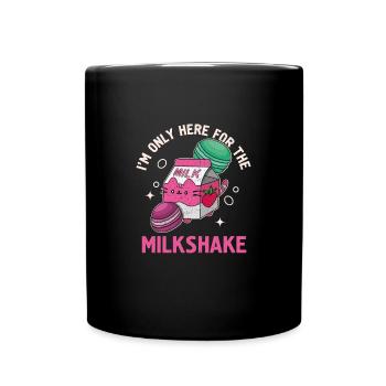 Japanisch Getränk Kawaii Milkshake Erdbeere - Tasse einfarbig - Schwarz - Vorne