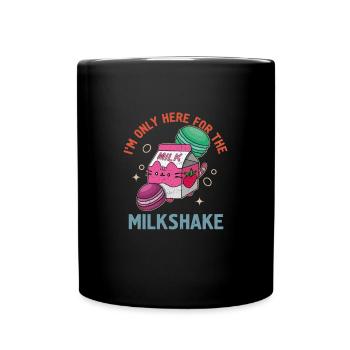 Japanisch Getränk Kawaii Milkshake Erdbeere - Tasse einfarbig - Schwarz - Vorne