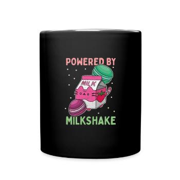 Erdbeeren Geschmack Milkshake Kawaii Japan - Tasse einfarbig - Schwarz - Vorne