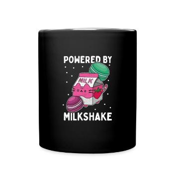 Erdbeeren Geschmack Milkshake Kawaii Japan - Tasse einfarbig - Schwarz - Vorne