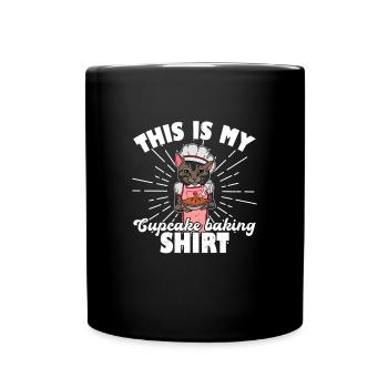 Kekse Backen Katze Bäckerei Konditorei Spruch - Tasse einfarbig - Schwarz - Vorne