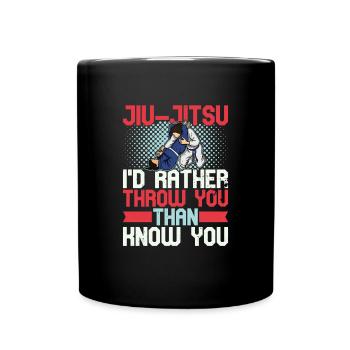 Jiu Jitsu Judo BJJ Girls Martial Arts Sports - Full Colour Mug - black - Front