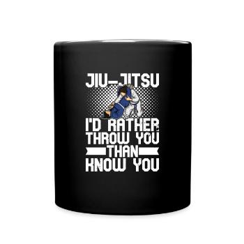 Jiu Jitsu Judo BJJ Girls Martial Arts Sports - Full Colour Mug - black - Front
