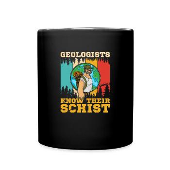 Geology Geologist Studies Profession Fossils - Full Colour Mug - black - Front