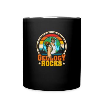Geology Geologist Stones Hammer Profession Saying - Full Colour Mug - black - Front