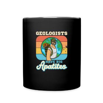 Geologist studies profession geologist hammer - Full Colour Mug - black - Front
