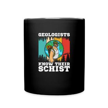 Geology Geologist Study Profession Fossils - Full Colour Mug - black - Front