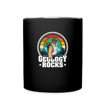 Geology Geologist Stones Hammer Profession Saying - Full Colour Mug - black - Front
