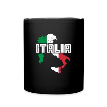 Italie Drapeau italien Couleurs nationales - Mug uni - noir - Devant