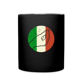 Italie Origine Couleurs nationales Italien - Mug uni - noir - Devant