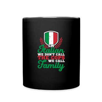 Italie Patrie Rome Drapeau italien - Mug uni - noir - Devant