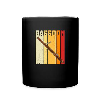 Musiker Musik Orchester Fagott Bassoon - Tasse einfarbig - Schwarz - Vorne