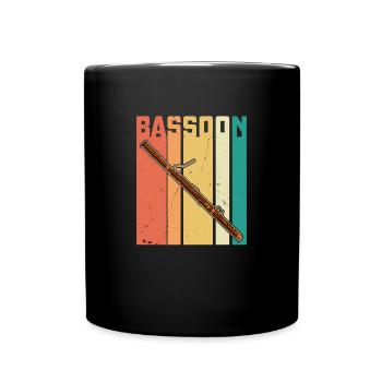 Musiker Musik Orchester Fagott Bassoon - Tasse einfarbig - Schwarz - Vorne