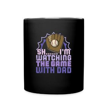 Handschuhe Ball Baseball Schläger USA Spruch - Tasse einfarbig - Schwarz - Vorne