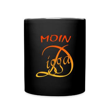 Moin Digga Hamburg - Tasse einfarbig - Schwarz - Vorne