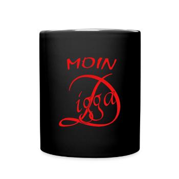 Moin Digga - Tasse einfarbig - Schwarz - Vorne