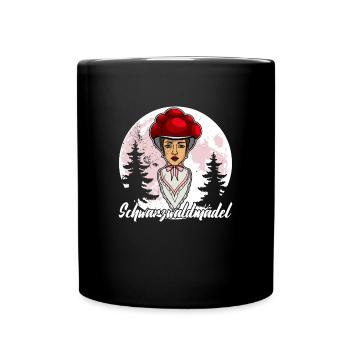 Schwarzwald Bollenhut Baden-Württemberg - Tasse einfarbig - Schwarz - Vorne