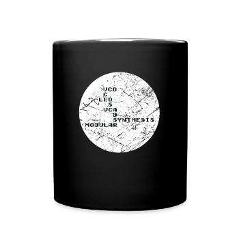 Synthesizer Techno Map - Tasse einfarbig - Schwarz - Vorne