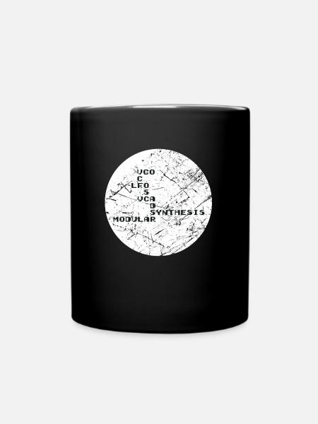 Synthesizer Techno Map - Tasse einfarbig - Schwarz