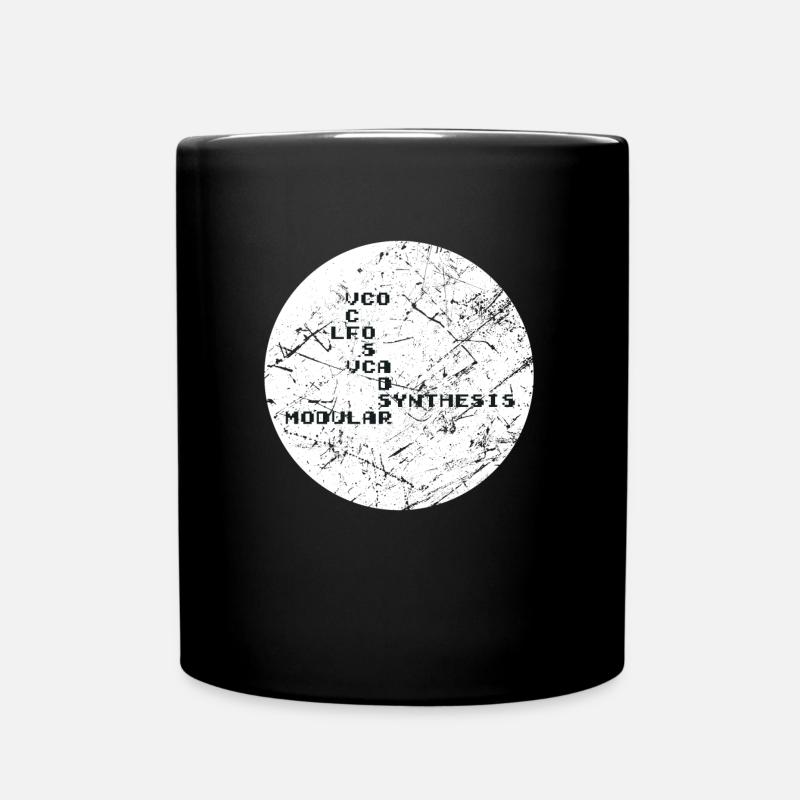Synthesizer Techno Map - Tasse einfarbig - Schwarz