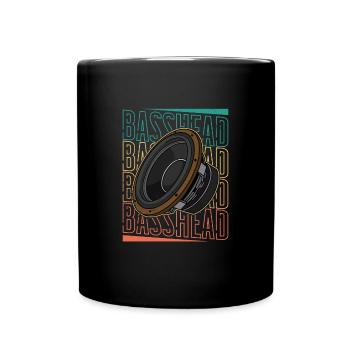 Tontechniker Subwoofer Analog Sound Spruch - Tasse einfarbig - Schwarz - Vorne