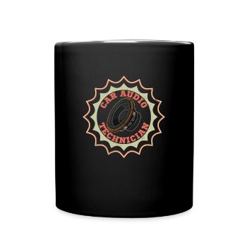 Toningenieur Subwoofer Sound Analog Musik - Tasse einfarbig - Schwarz - Vorne
