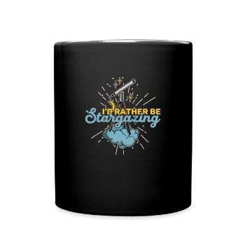 Teleskop Weltraum Astronomie Wissenschaft - Tasse einfarbig - Schwarz - Vorne